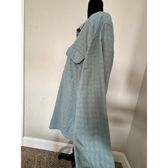 Mutual Weave Blue Mens Inside Checker Cotton Blend Long Sleeve - XL - Picture 2 of 5